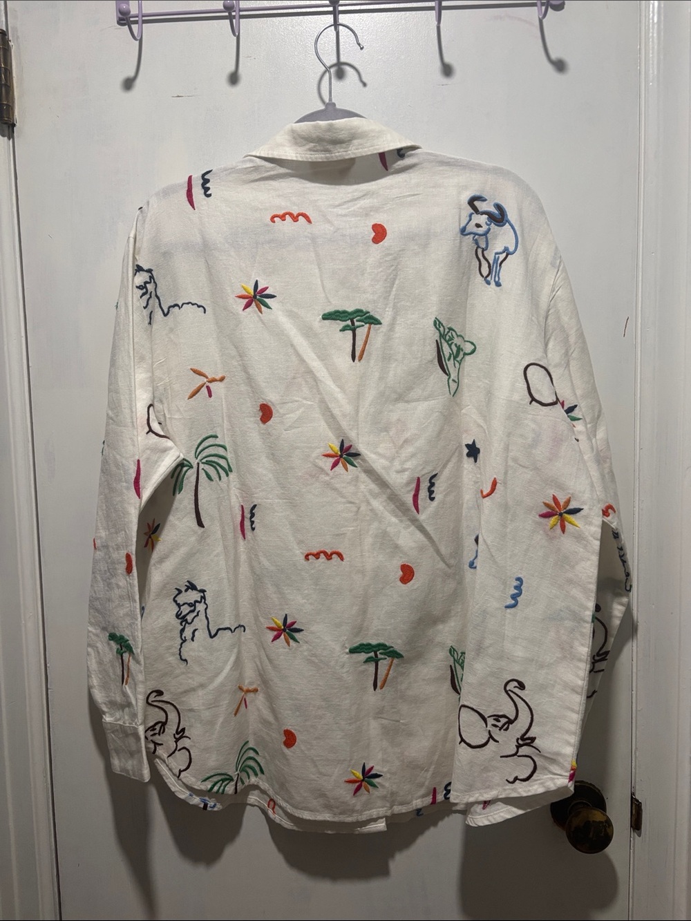 SEZANE x G. KERO Marzia embroidered button down shirt limited edition - Picture 6 of 6